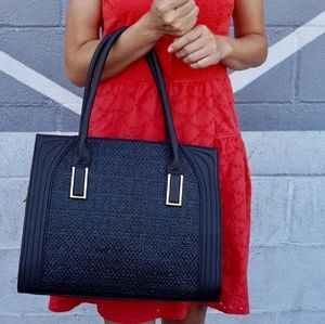 *SOLD* Dariela Weave Large Structure  Tote in blue